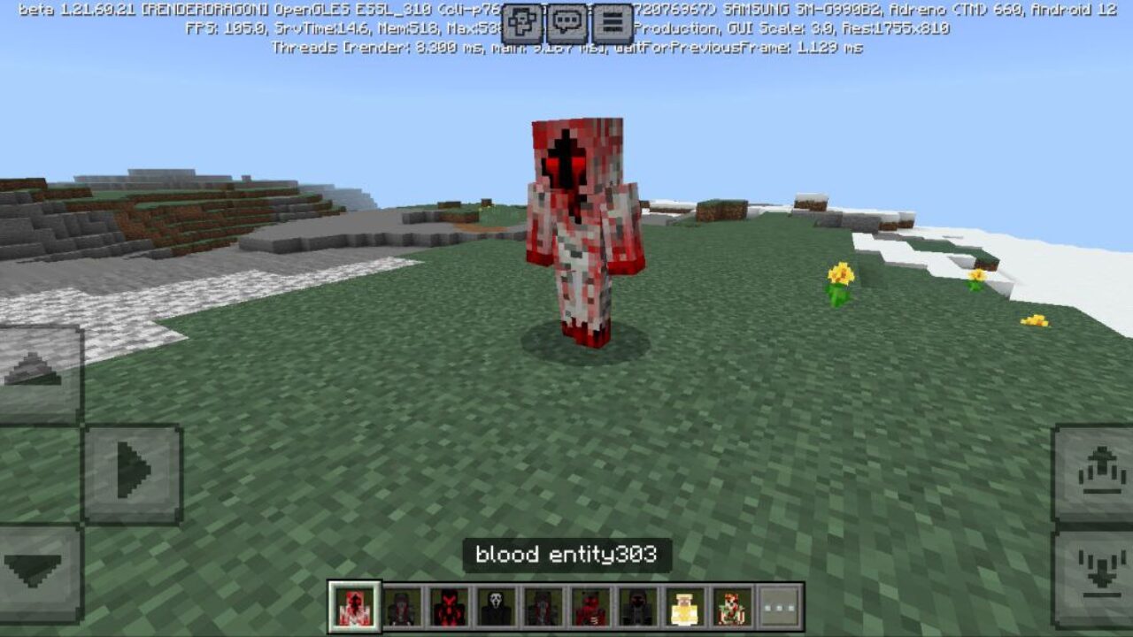 Blood Entity from Creepypasta from the Fog Mod for Minecraft PE