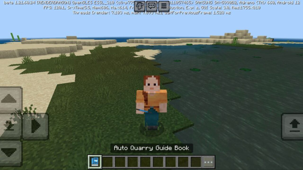 Book from Auto Quarry Mod for Minecraft PE