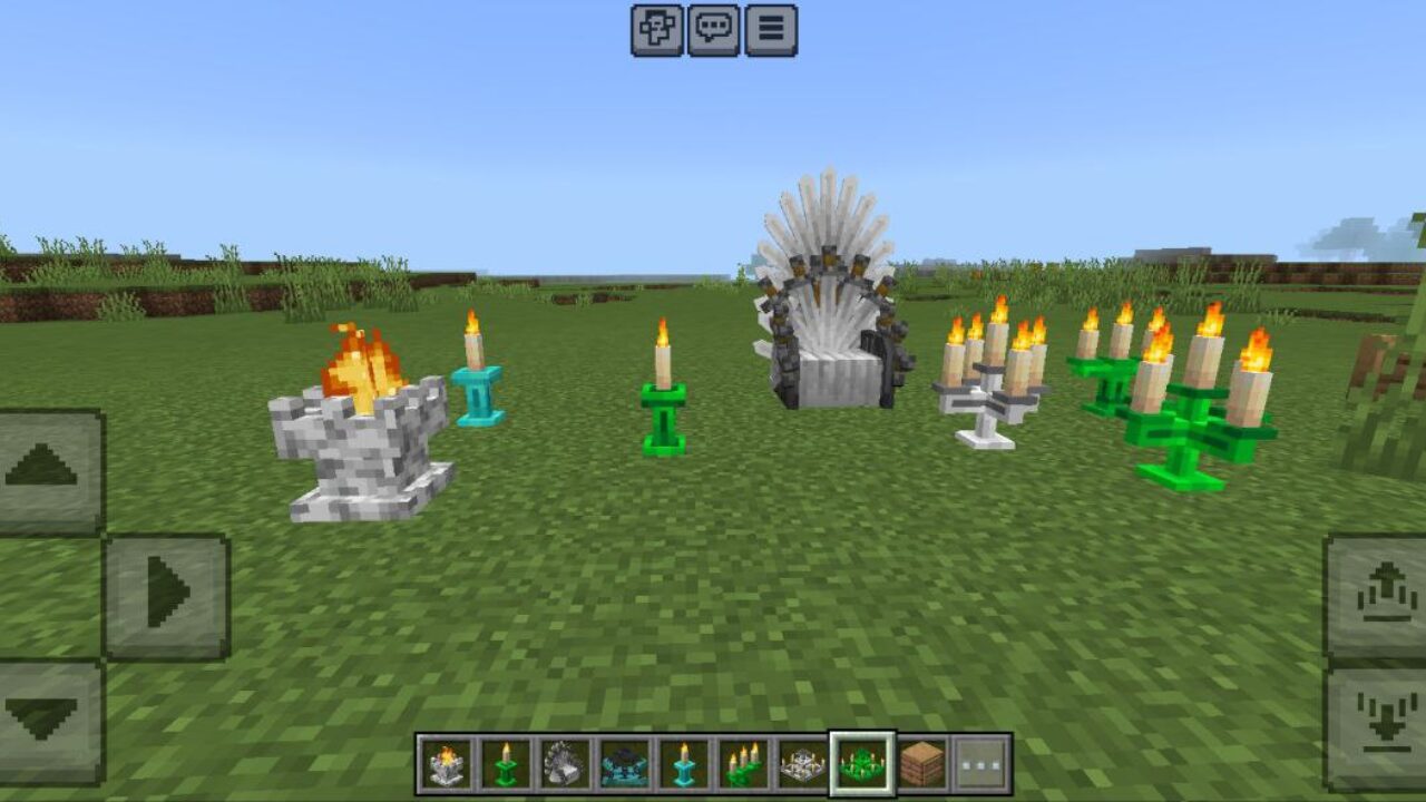 Candles from Medieval Furniture Mod for Minecraft PE