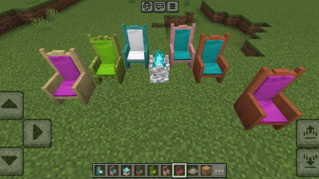 Chairs from Medieval Furniture Mod for Minecraft PE