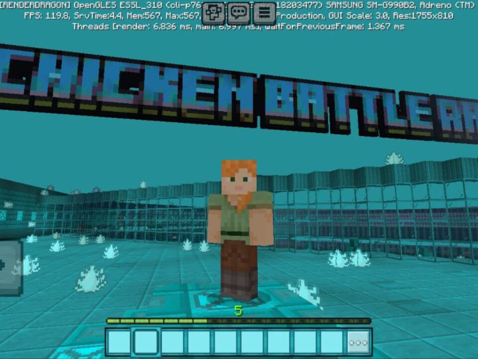 Chicken Battle Arena Map for Minecraft PE