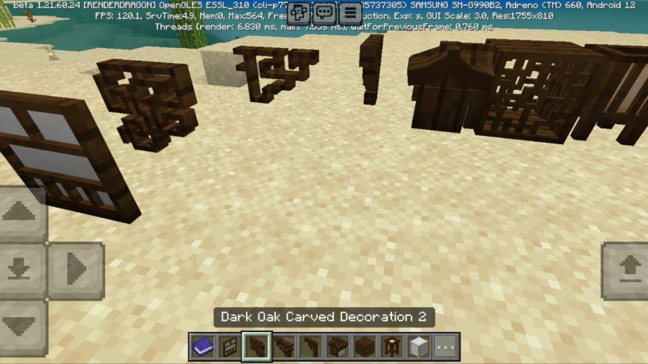 Dark Oak from Asian Craft Building Mod for Minecraft PE