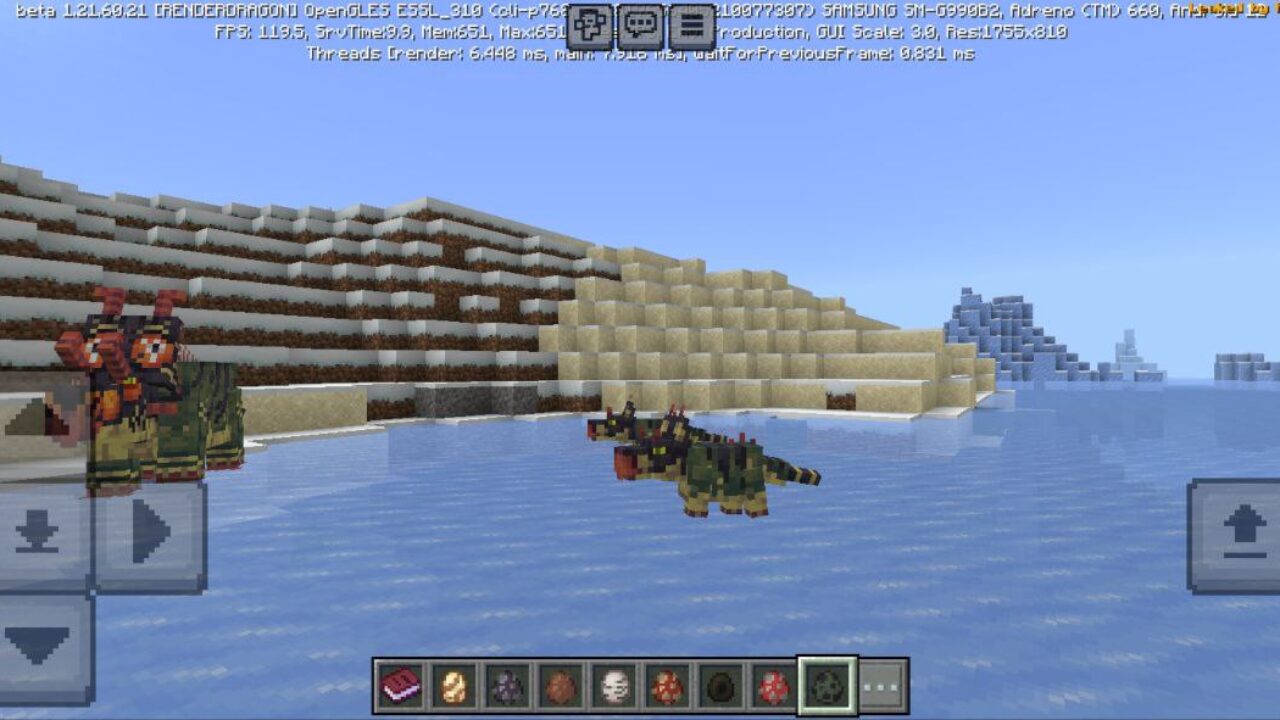 Dinosaur from Dawn Era Mod for Minecraft PE