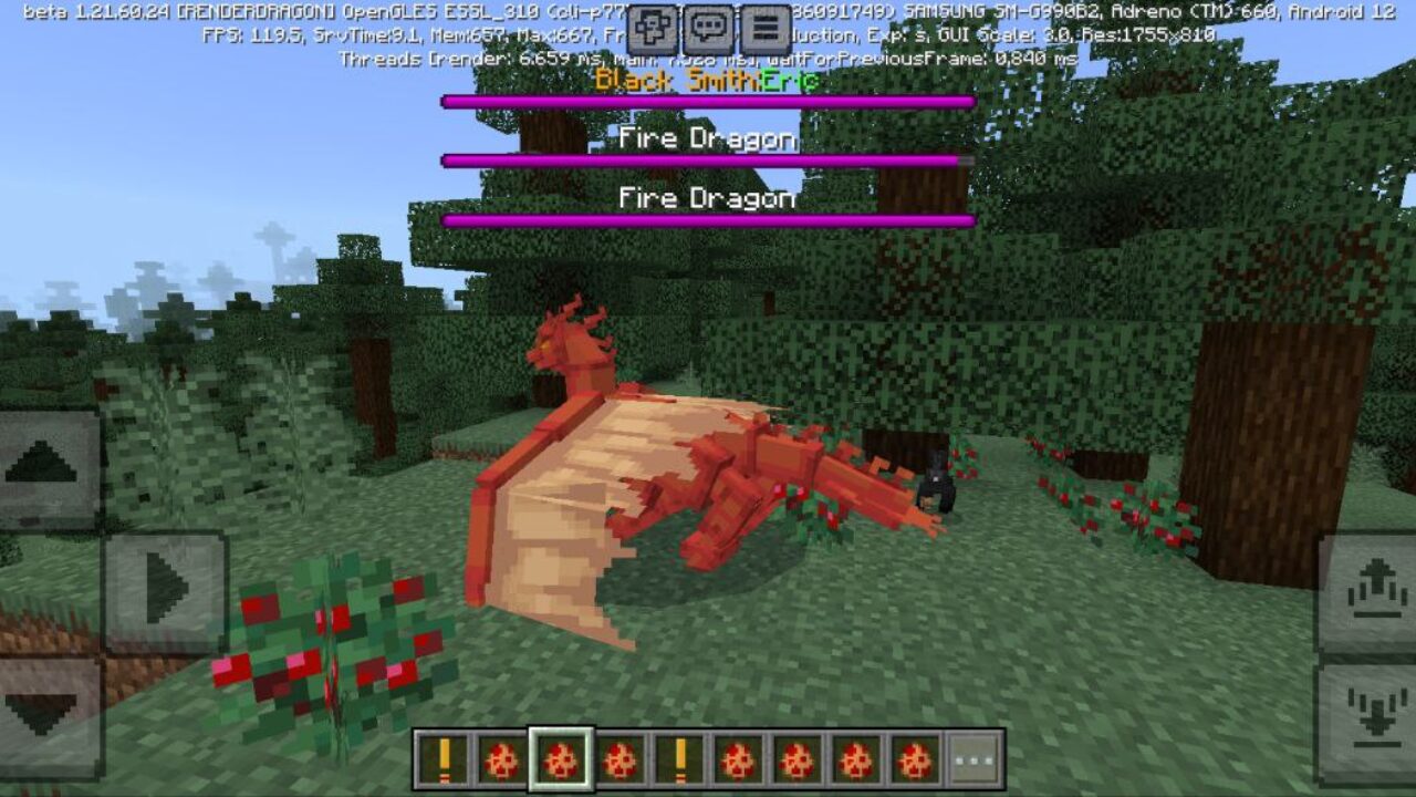 Dragon from Medieval Alive Mod for Minecraft PE