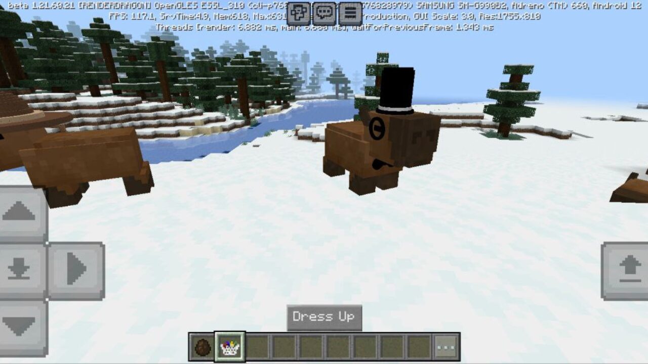 Dress Up from Capybaras Mod for Minecraft PE