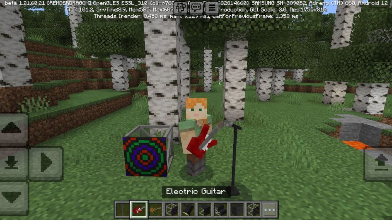 Electric Guitar from Melody Craft Mod for Minecraft PE