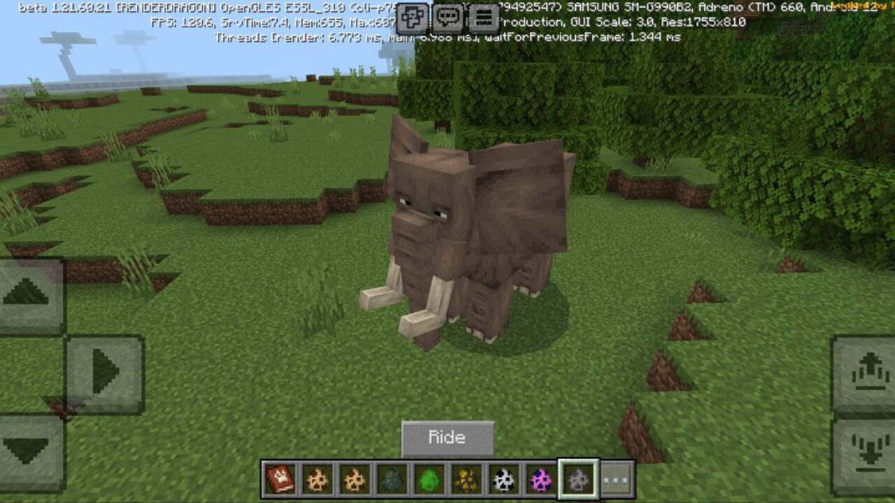 Elephant from Naturalist Mod for Minecraft PE