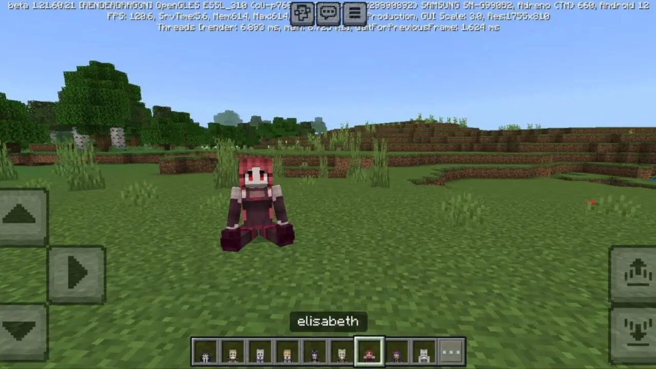 Elizabeth from Eminence in Shadow Mod for Minecraft PE