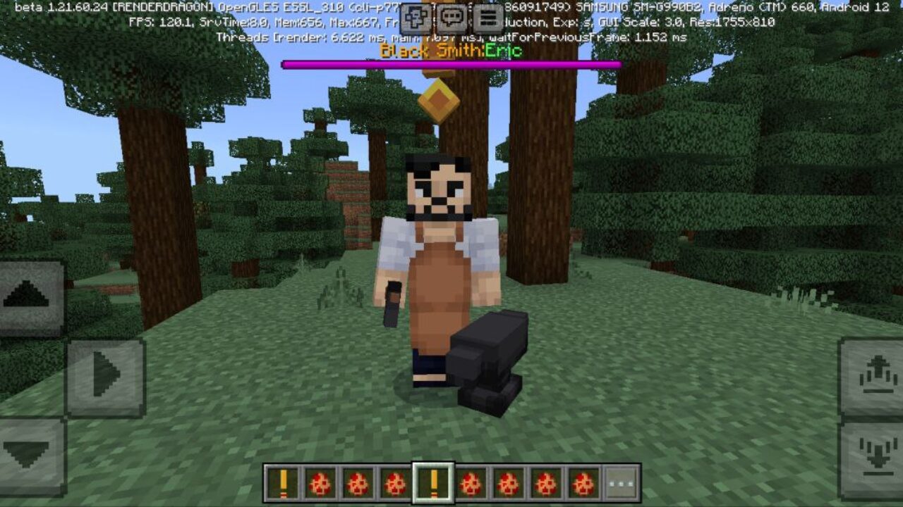 Eric from Medieval Alive Mod for Minecraft PE