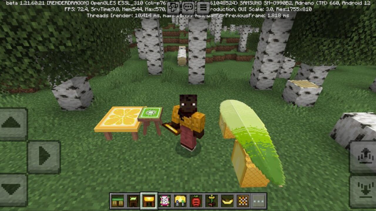 Fruit Furniture Mod for Minecraft PE