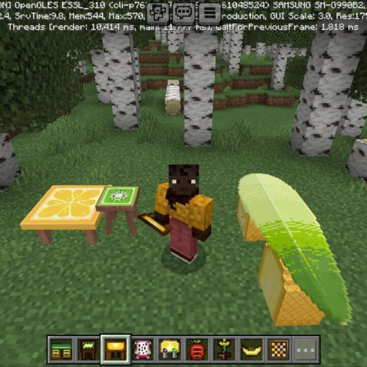 Fruit Furniture Mod for Minecraft PE