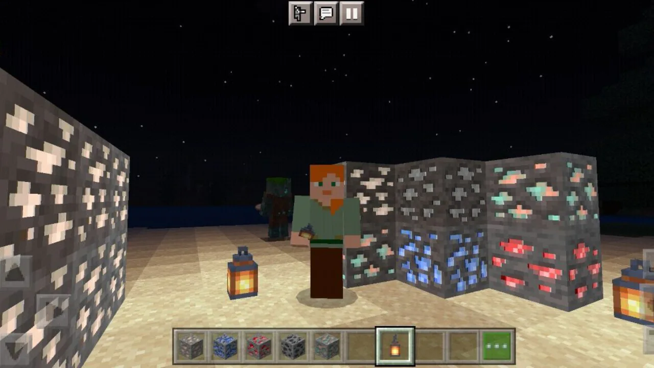 Glowing Ores Texture Pack for Minecraft PE