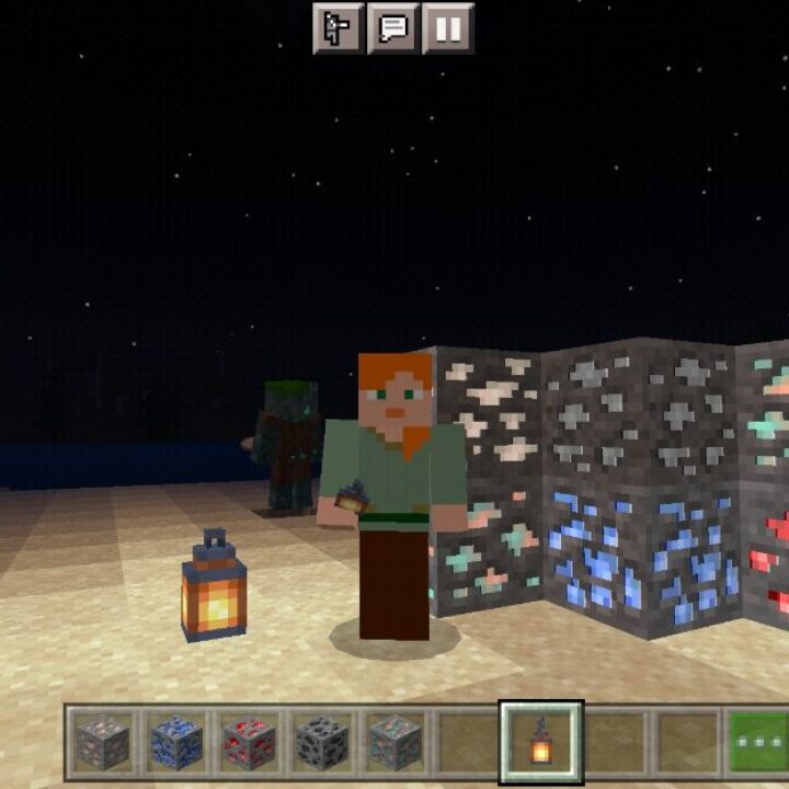 Glowing Ores Texture Pack for Minecraft PE