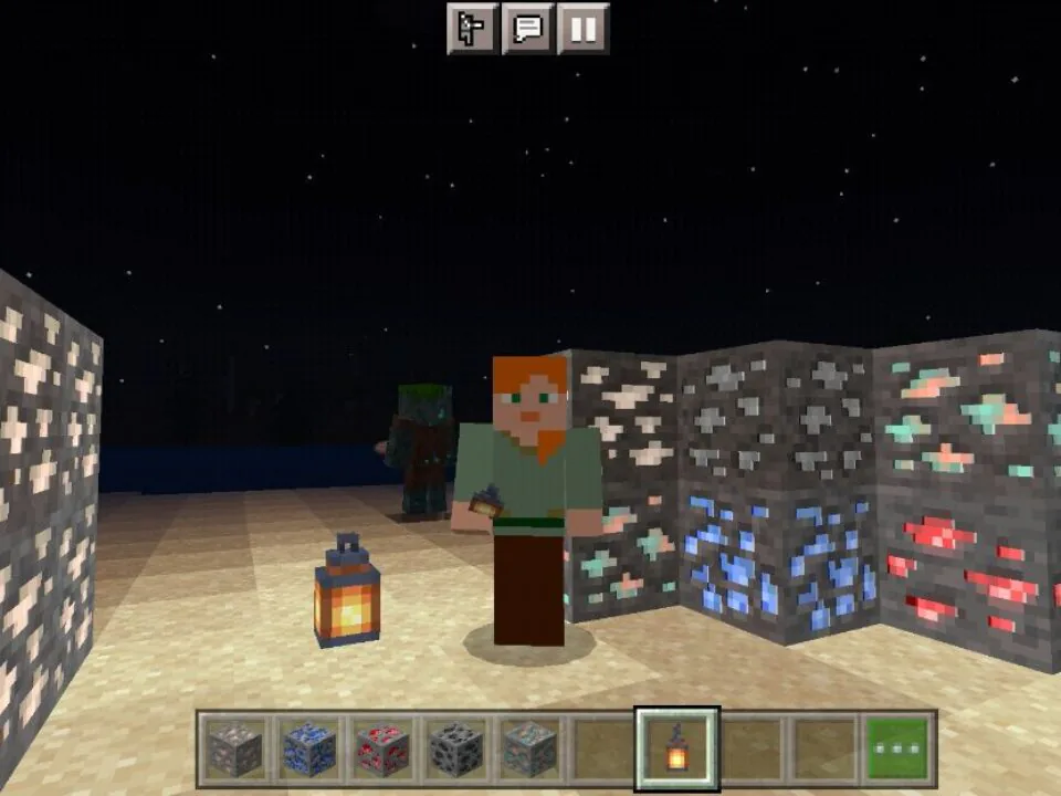 Glowing Ores Texture Pack for Minecraft PE