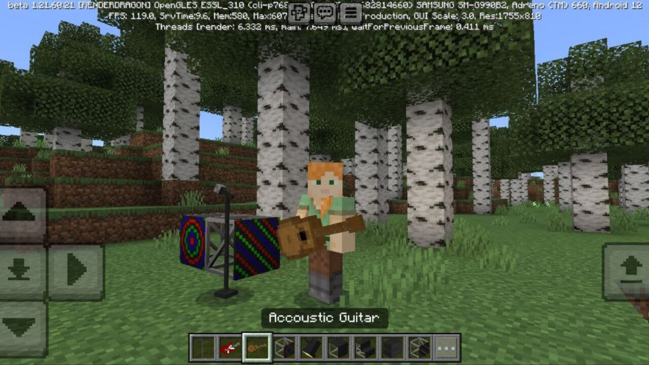 Guitar from Melody Craft Mod for Minecraft PE