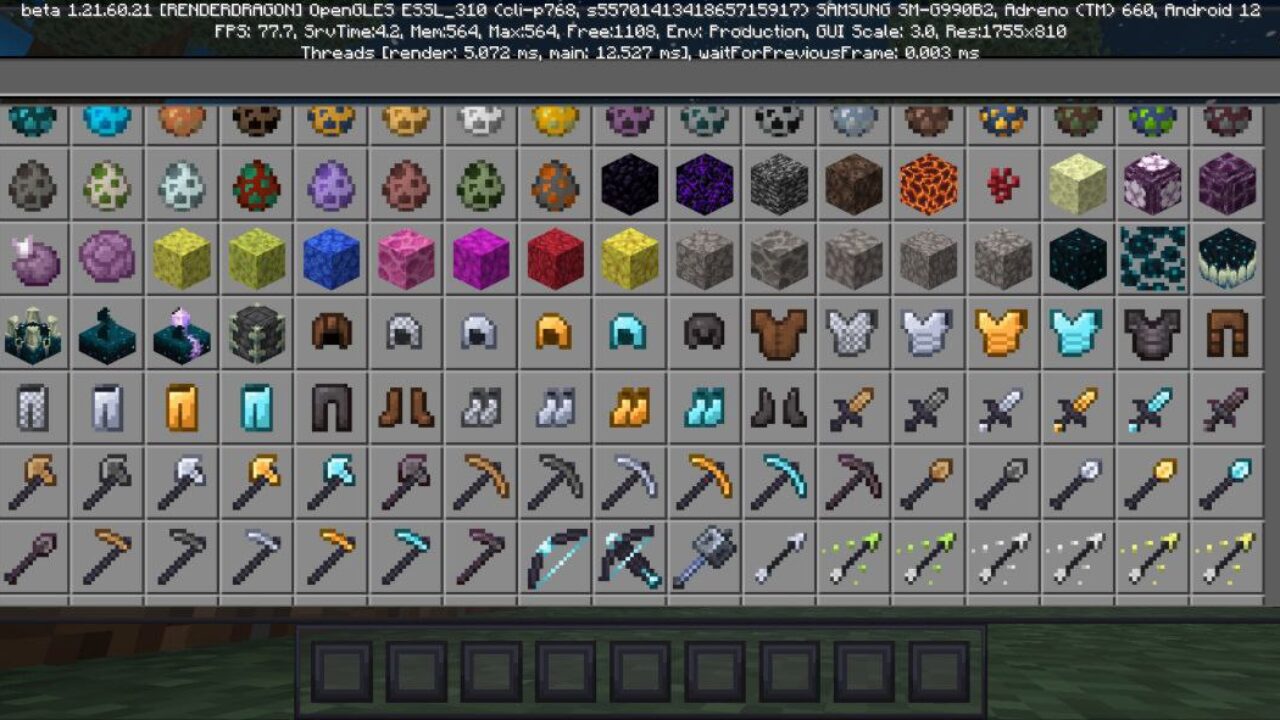 Inventory from Echone 16x Texture Pack for Minecraft PE