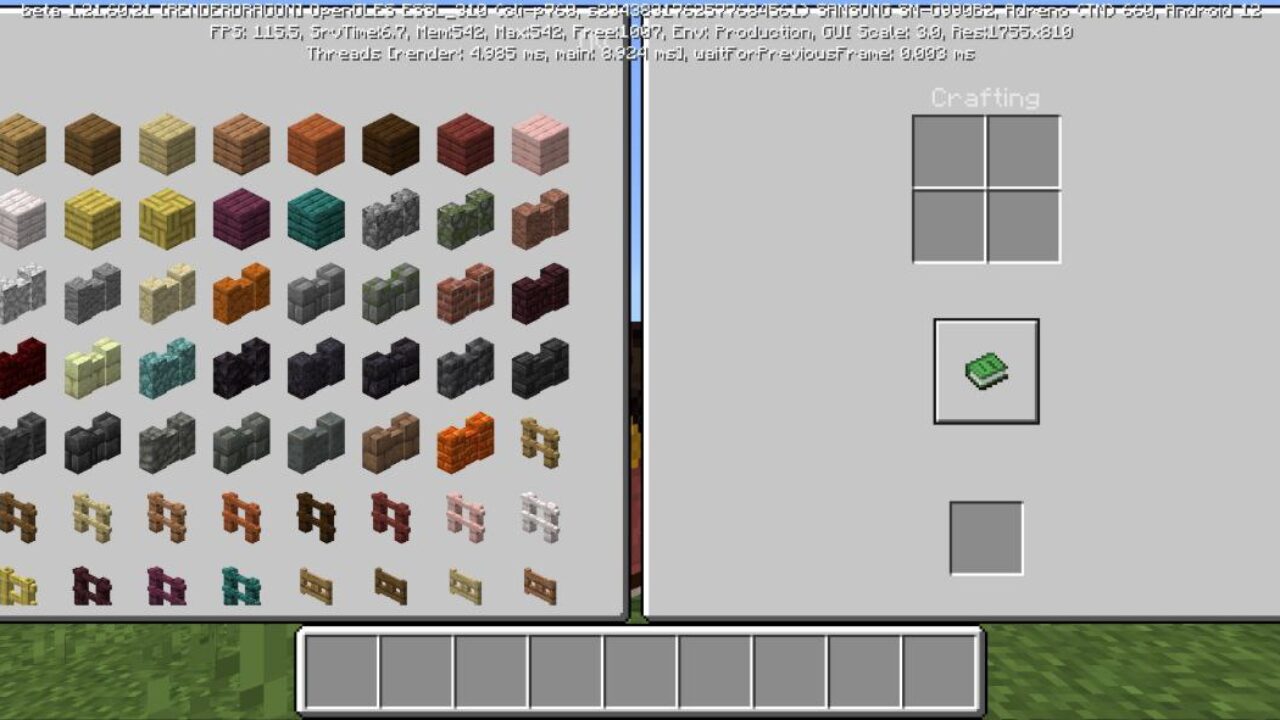 Inventory from Truly Bedrock Texture Pack for Minecraft PE