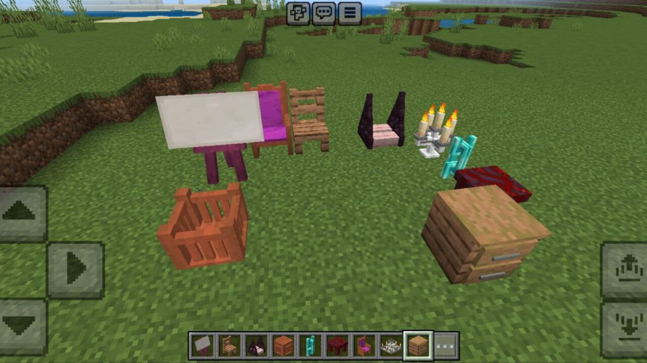 Items from Medieval Furniture Mod for Minecraft PE