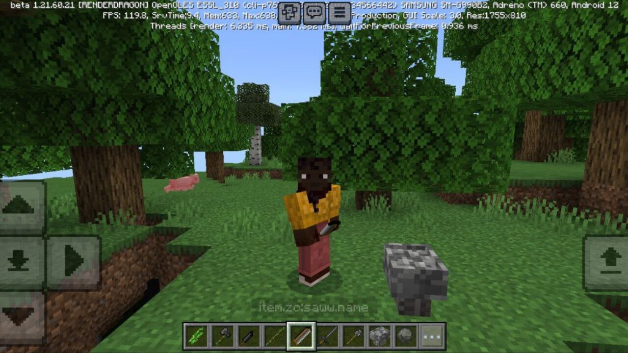 Items from Realistic Progress Mod for Minecraft PE