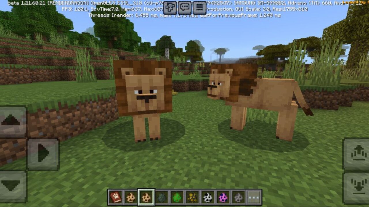 Lion from Naturalist Mod for Minecraft PE