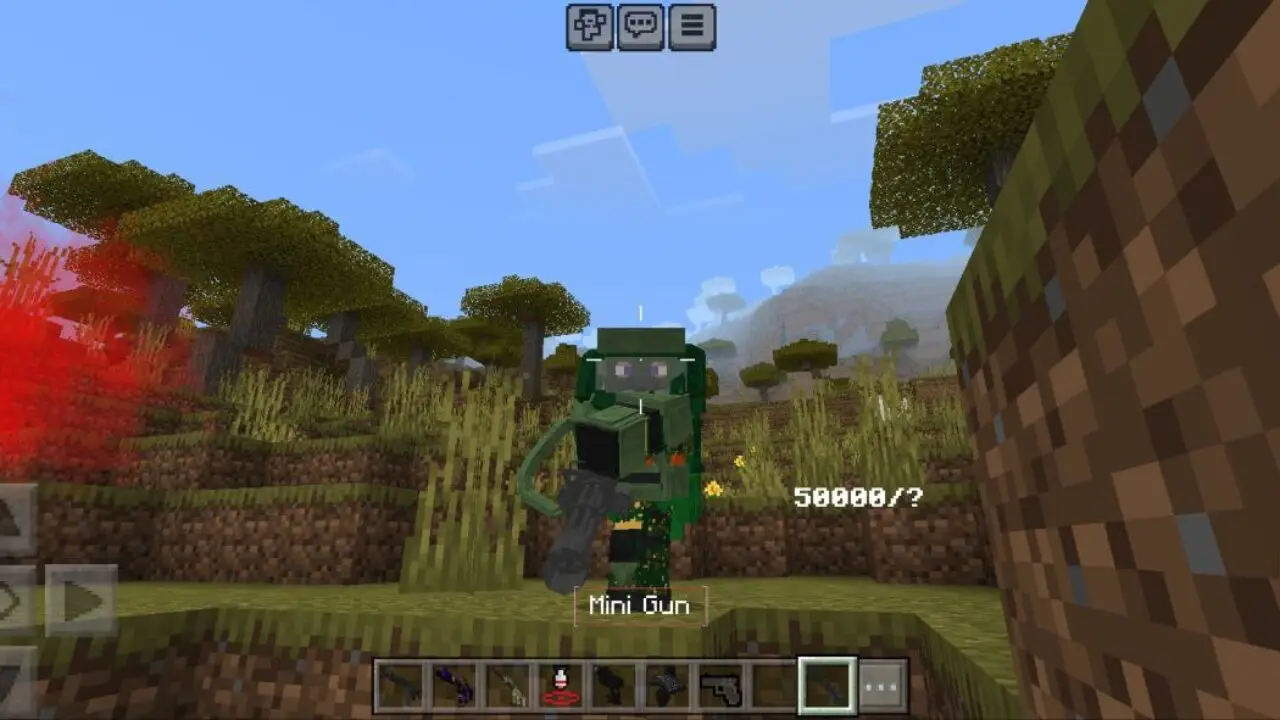 Mini Gun from Modern Military Mod for Minecraft PE