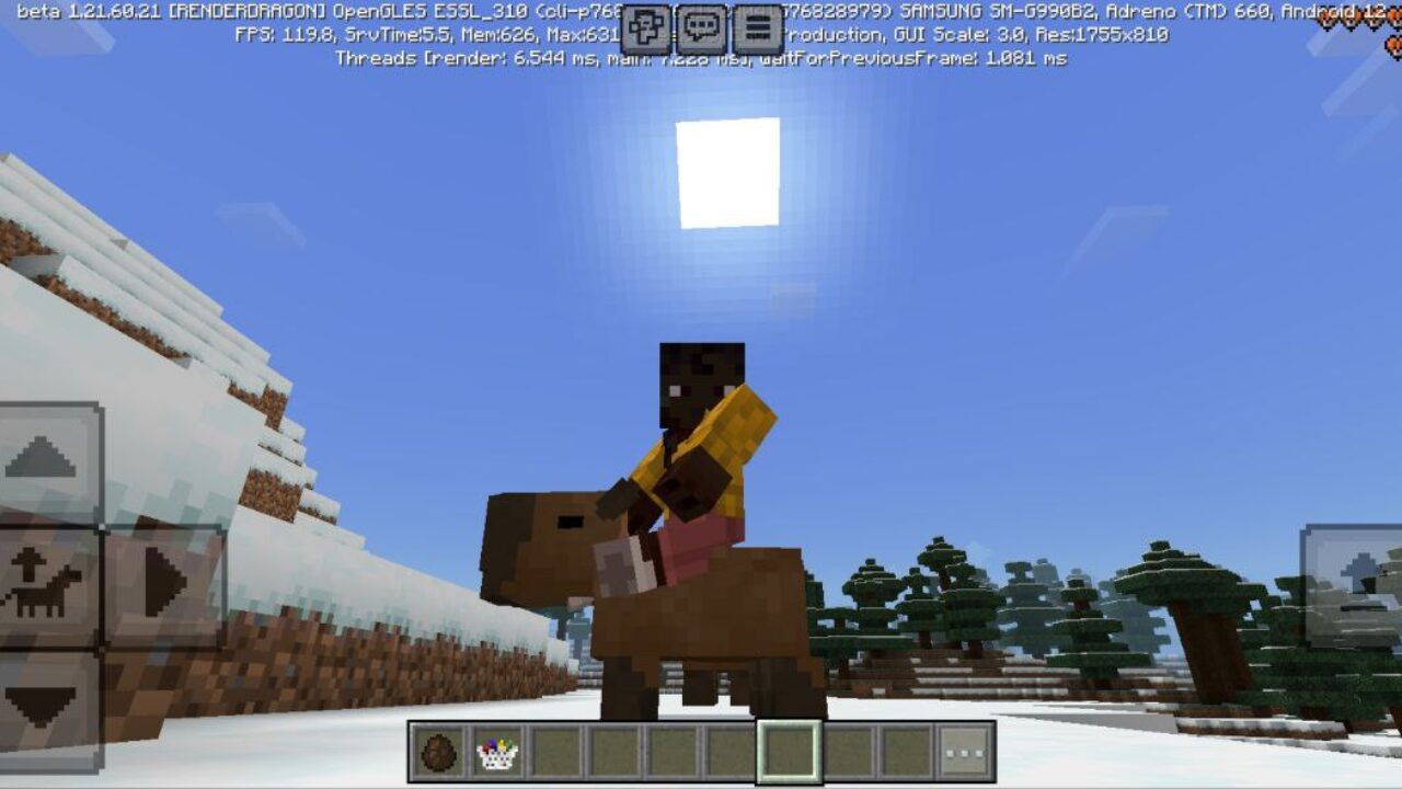 Mount from Capybaras Mod for Minecraft PE