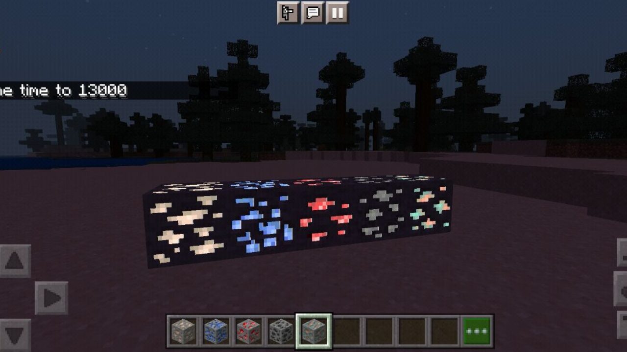 Night from Glowing Ores Texture Pack for Minecraft PE