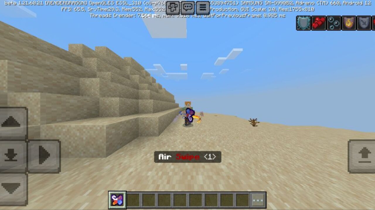 Options from Block Bender Mod for Minecraft PE