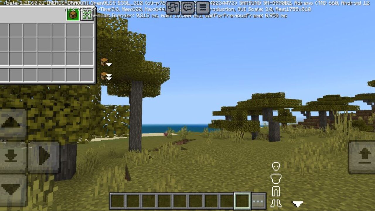 Options from Dimz Inventory Texture Pack for Minecraft PE