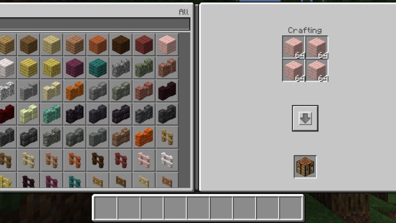 Options from Fast Craft Mod for Minecraft PE