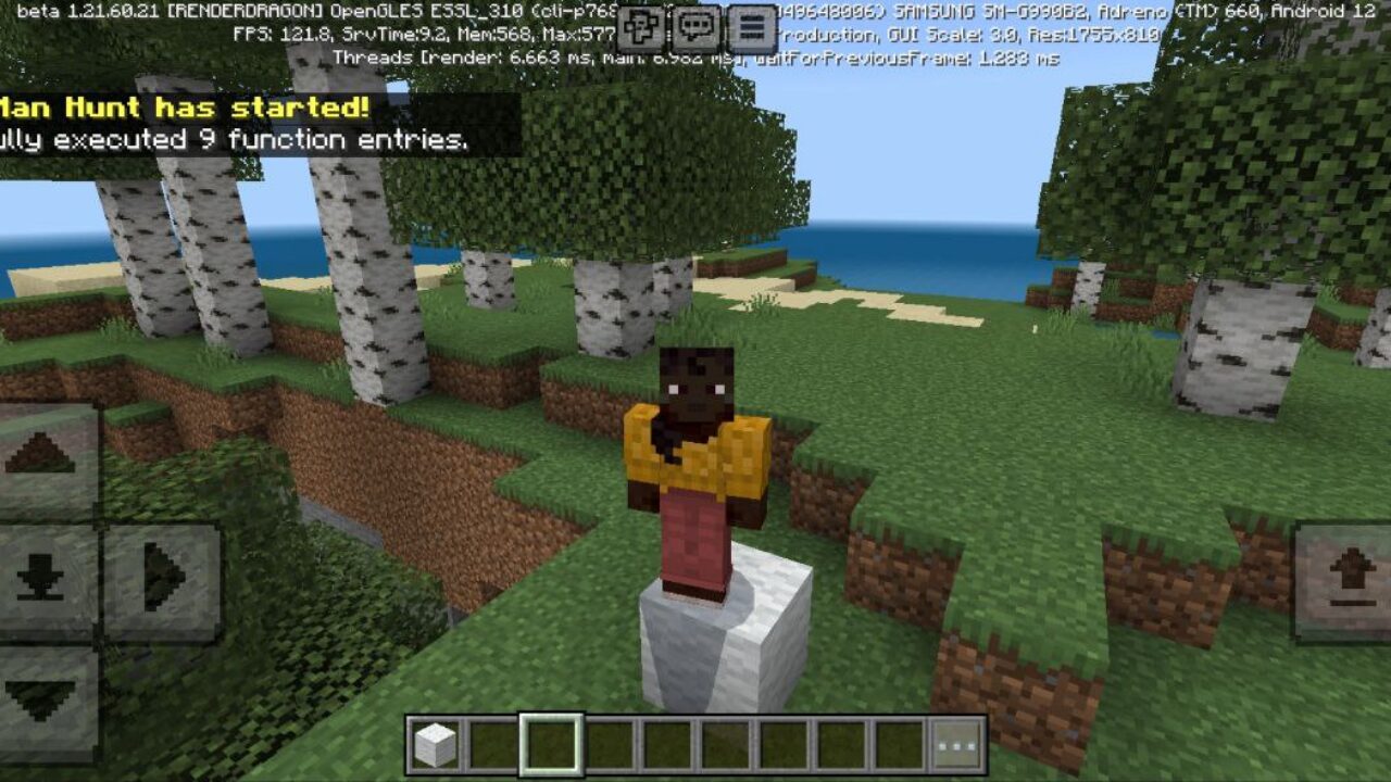 Options from Man Hunt Mod for Minecraft PE