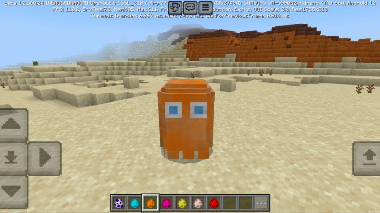 Orange from Pac Man Mod for Minecraft PE