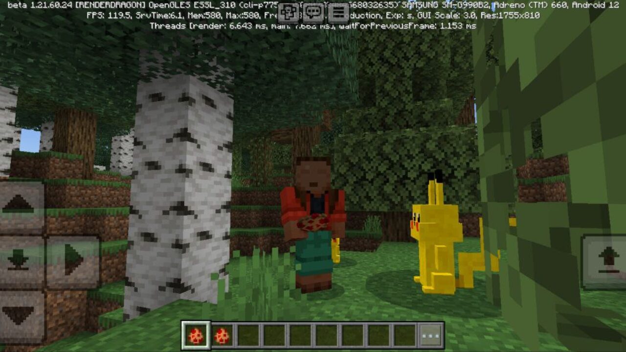 Pikachu Mod for Minecraft PE