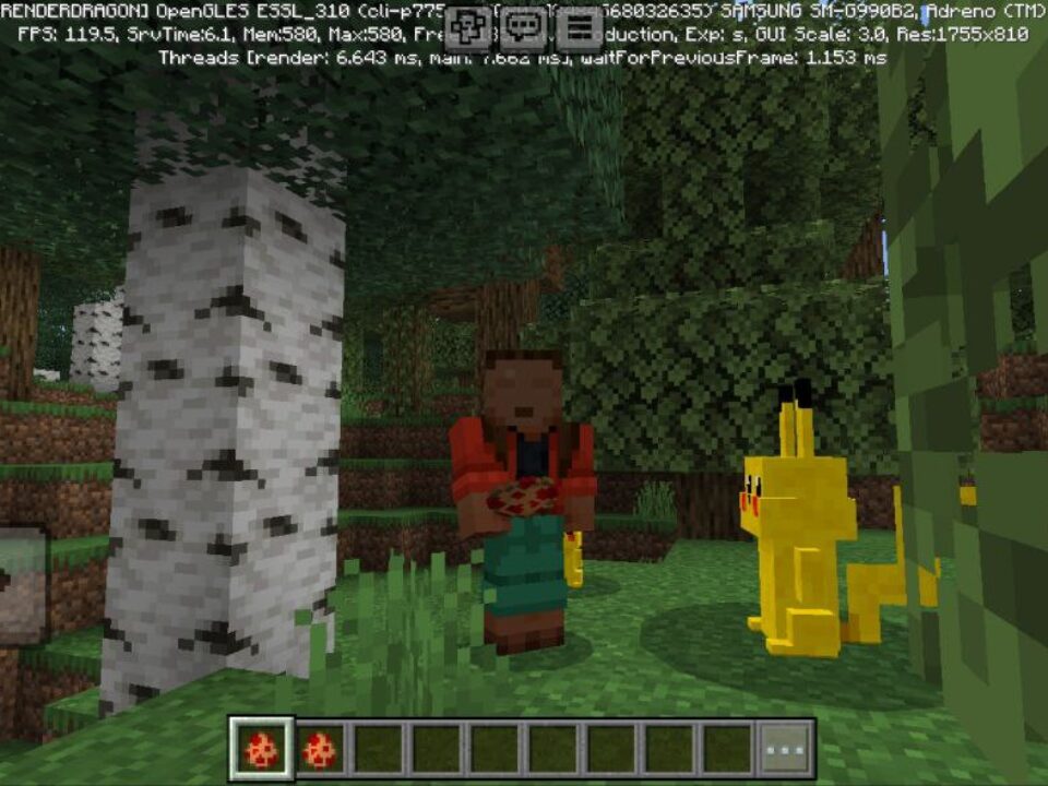 Pikachu Mod for Minecraft PE