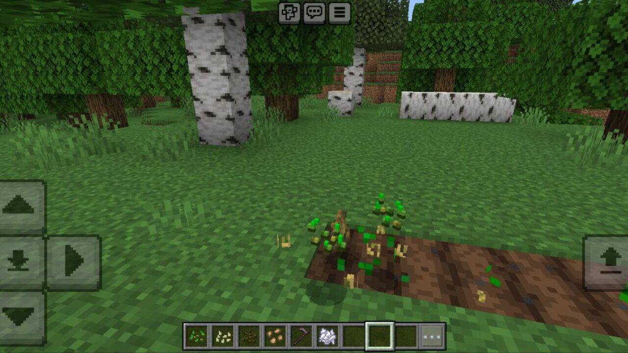 Possibilities from 1 Click Harvest Mod for Minecraft PE