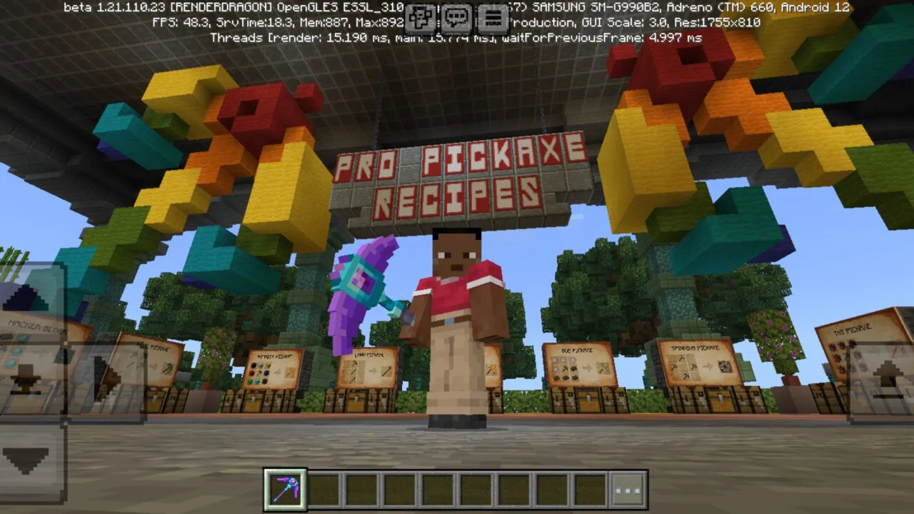 Pro Pickaxe from Pickaxe Mod for Minecraft PE