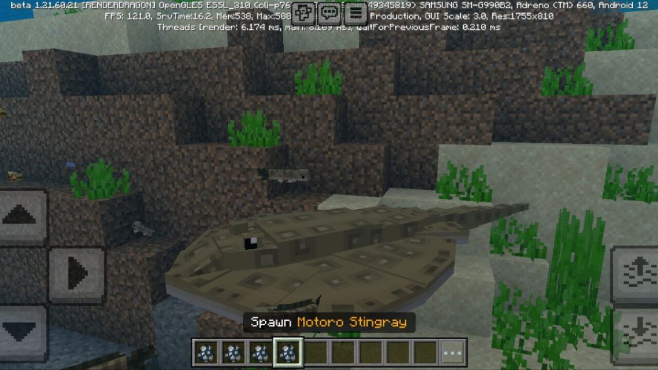 Stingray from Monster Fish Mod for Minecraft PE