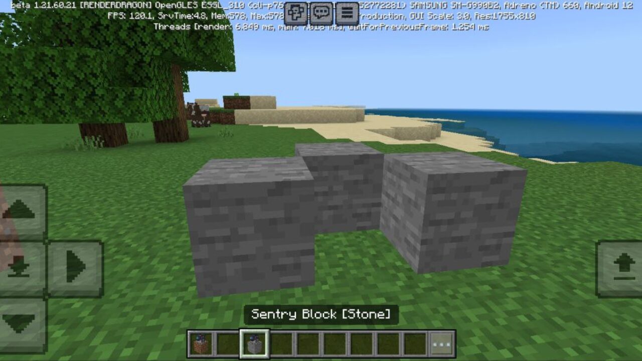 Stone from Sentry Gun Blocks Mod for Minecraft PE