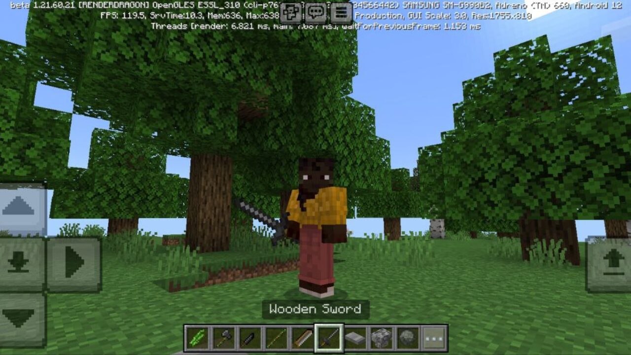 Sword from Realistic Progress Mod for Minecraft PE