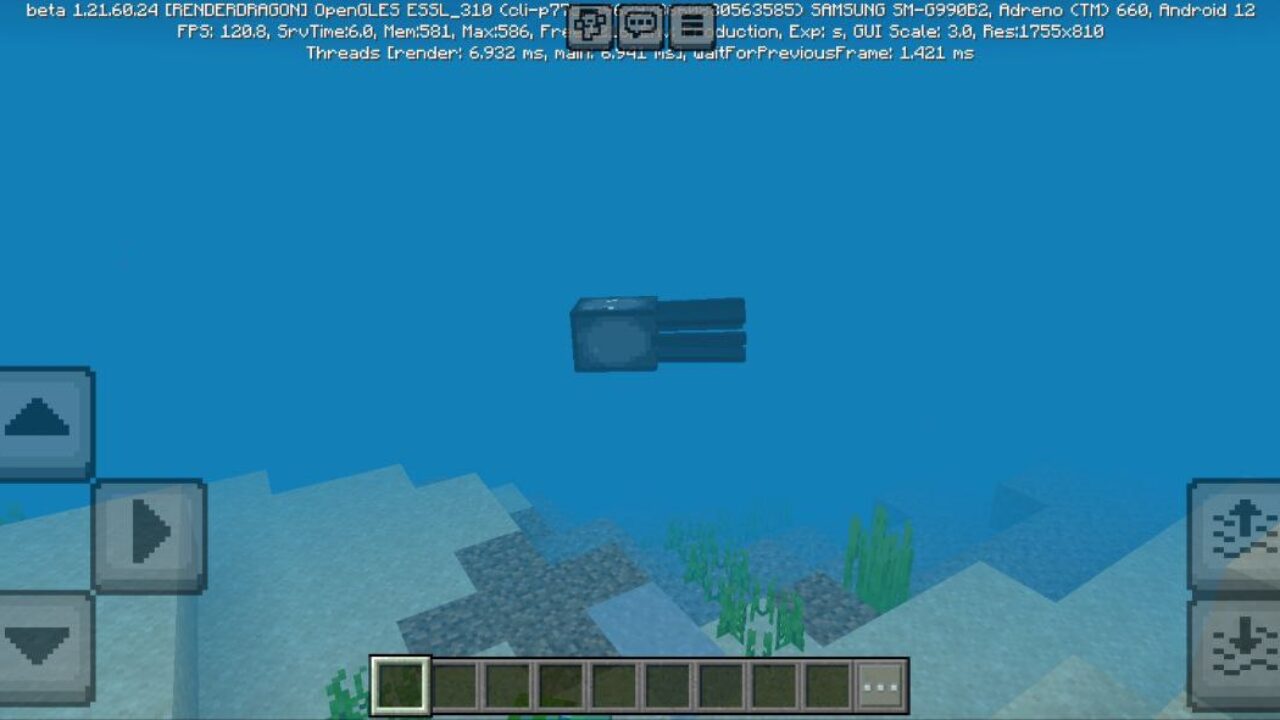 Underwater from Dynamic Surroundings Texture Pack for Minecraft PE