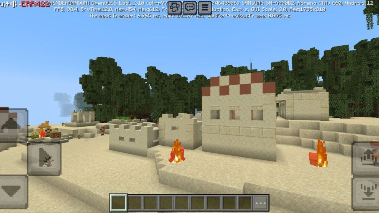 Village from Error 422 Mod for Minecraft PE