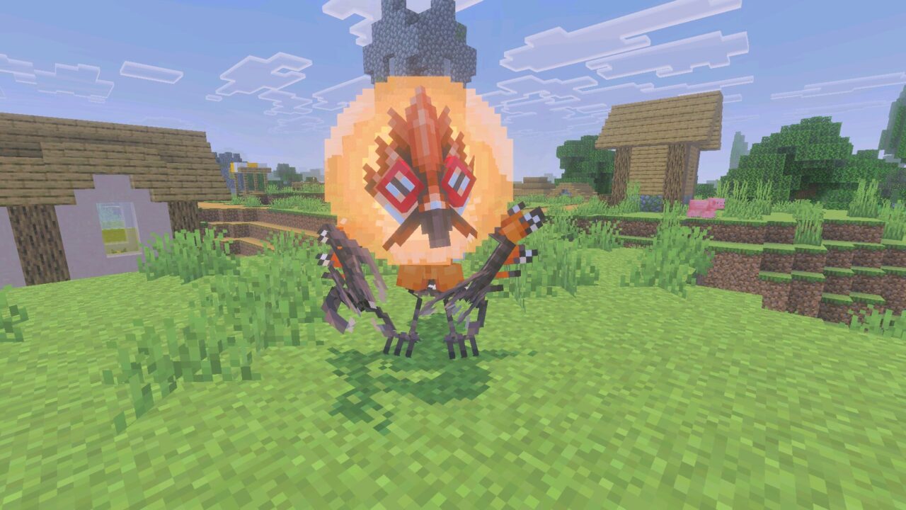 Raptor from Mowzies Mobs mod for Minecraft PE