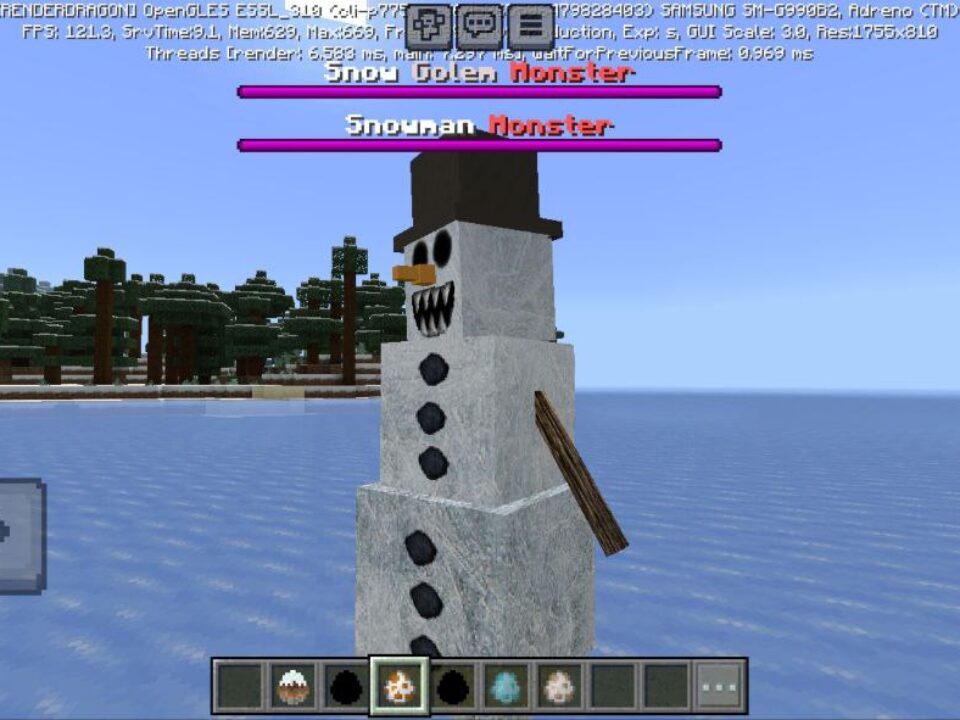 Blood Snowman Mod for Minecraft PE