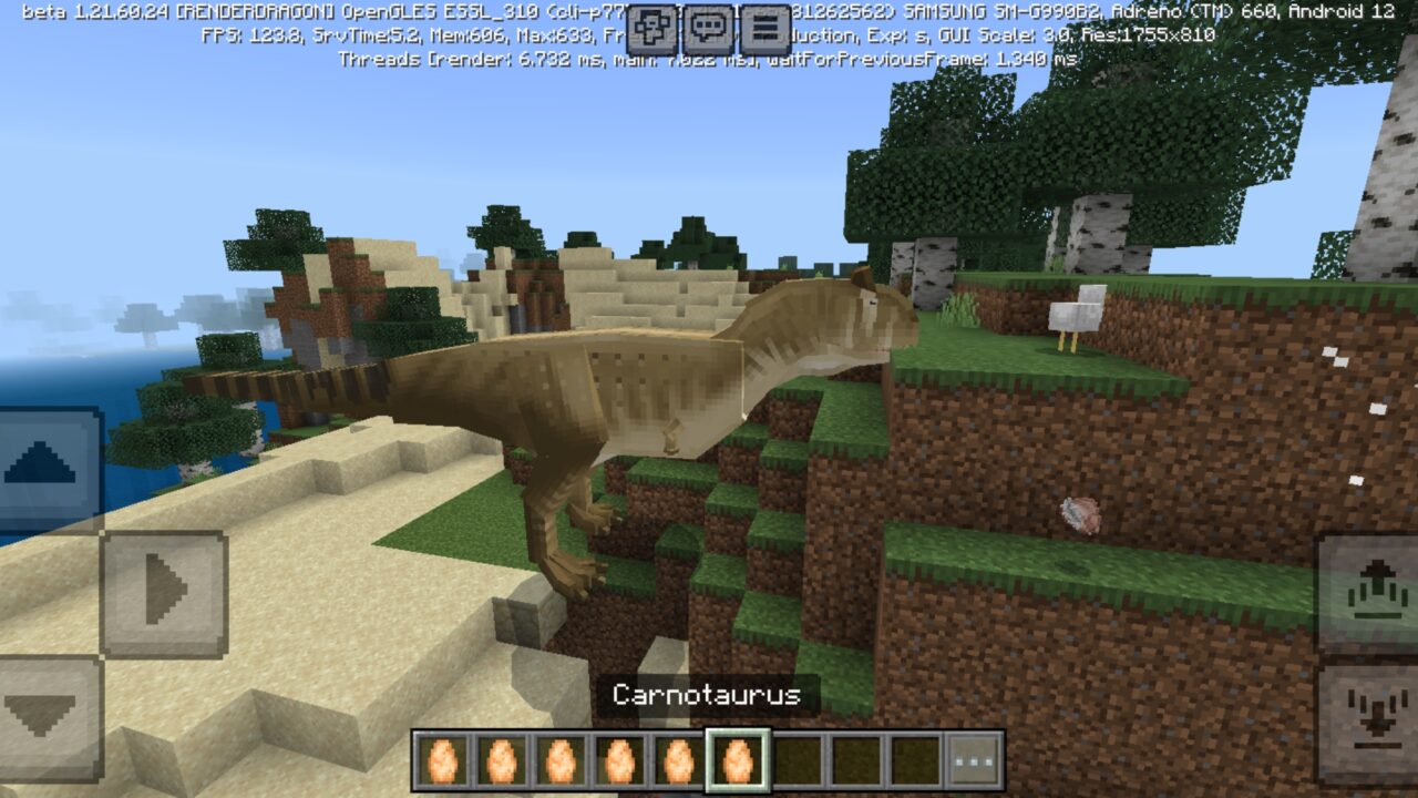 Carnotaurus from History Beast Mod for Minecraft PE