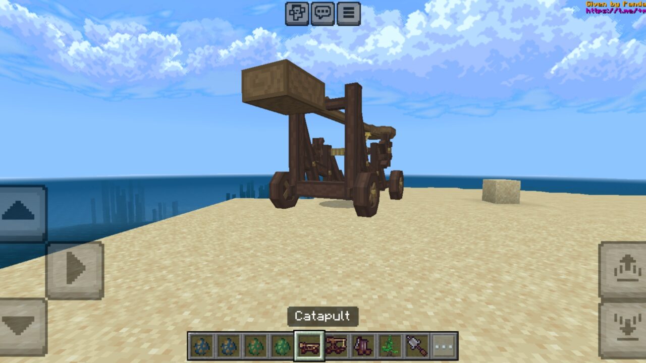 Catapult from Medieval Weapon Mod for Minecraft PE