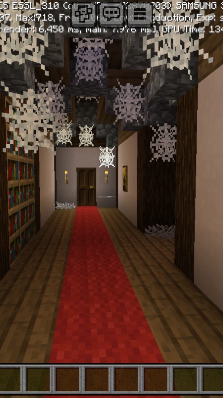 Corridor from Escape The Horror House Map for Minecraft PE