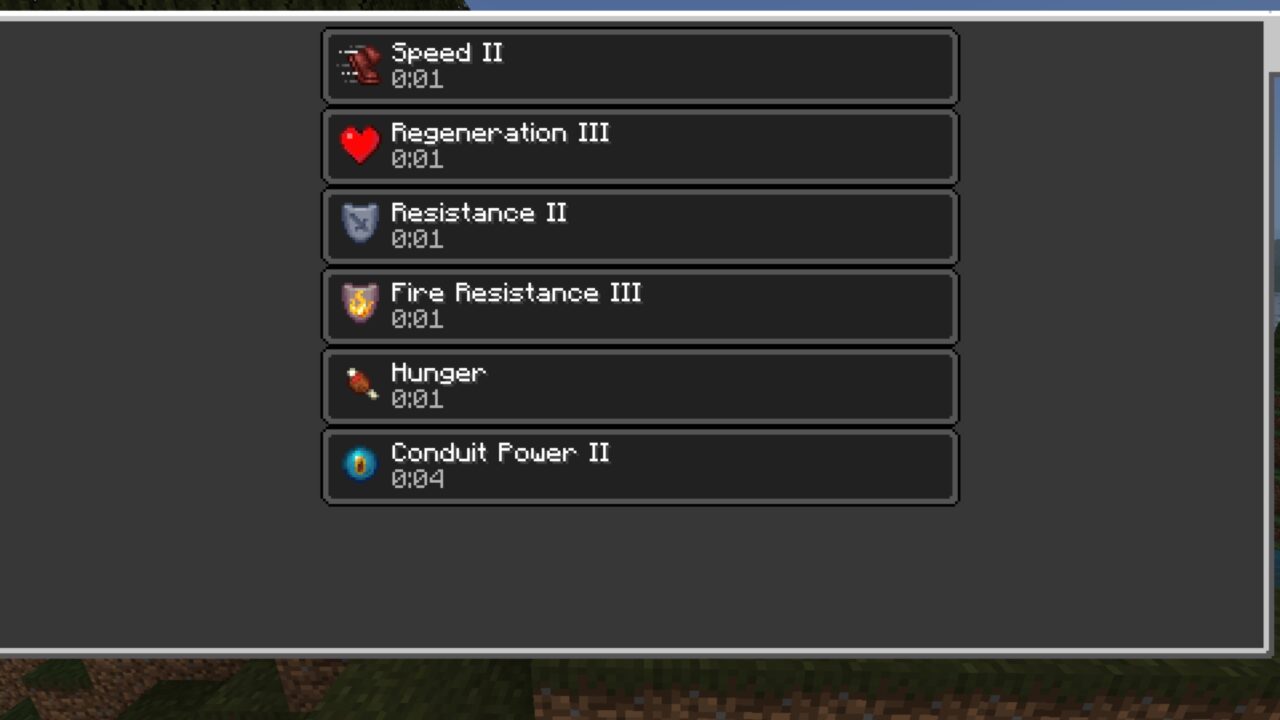 Effects from Soulslike Armoury Mod for Minecraft PE