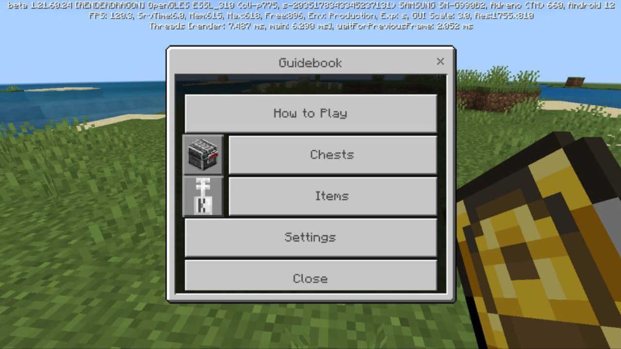 Guidebook from Security Chest Mod for Minecraft PE