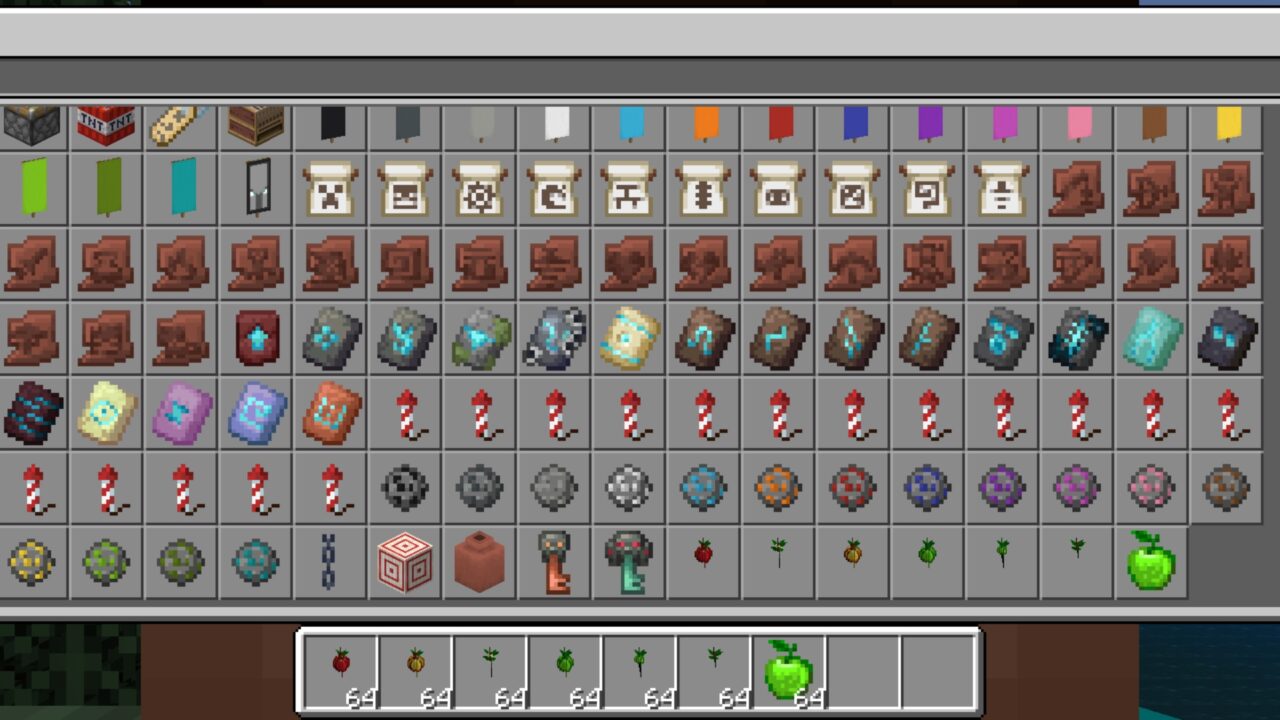 Inventory from Apples Plus Mod for Minecraft PE