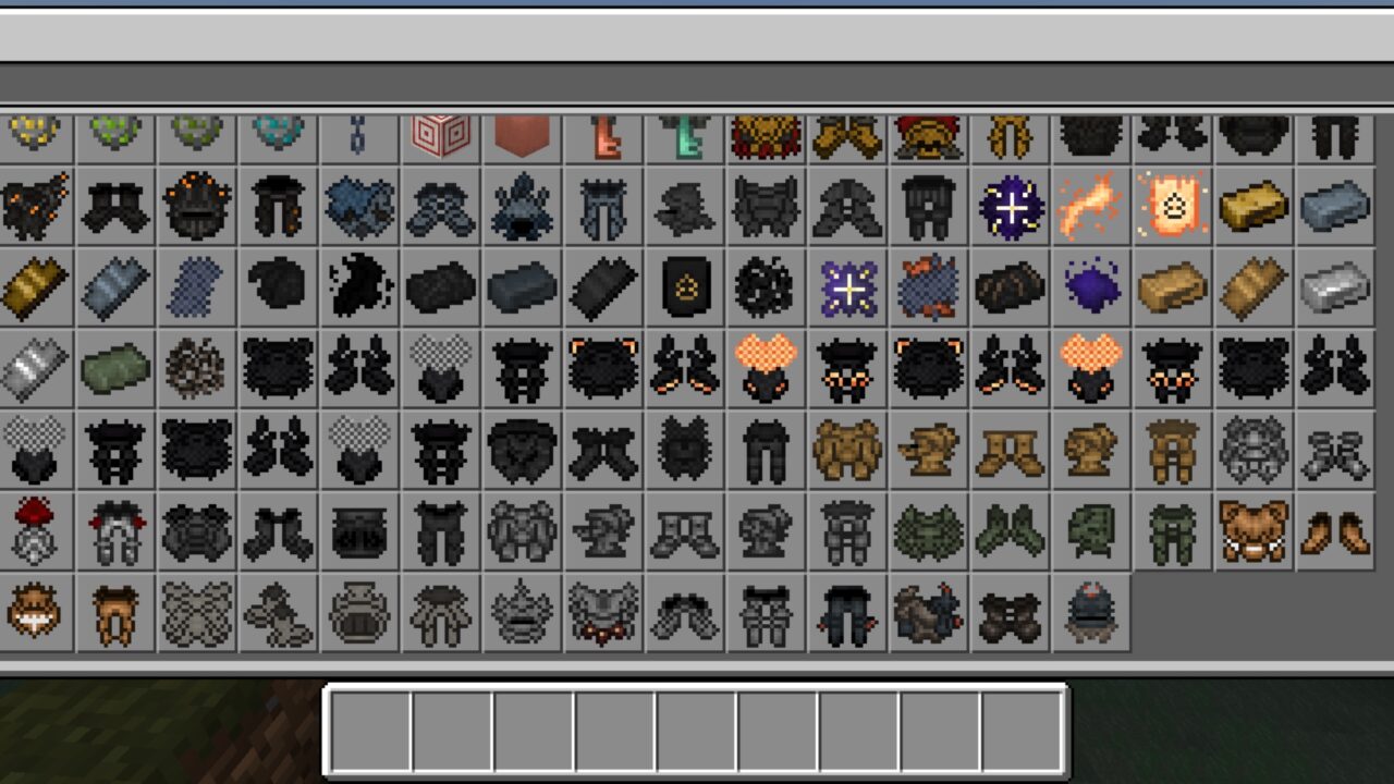 Inventory from Soulslike Armoury Mod for Minecraft PE